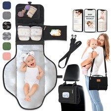 Portable Changing Pad for Newborns, Travel Diaper Changing Pad - Waterproof, Fol