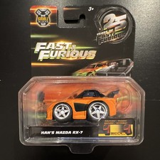 Jada Toys Fast & Furious Han's Mazda RX-7 1:43 Diecast Car Orange/Black