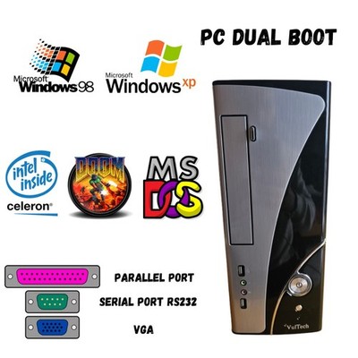 PC Retrogaming DualBoot Windows 98/XP AMD Sempron ViaS3G UniChrome Pro IGP MsDos