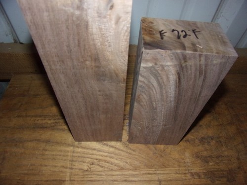 2 PC WALNUT LUMBER WOOD AIR DRIED BOARD LOT F72F CARVING BLOCKS FLAT FEATHERED - Picture 4 of 6