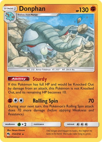 Donphan - 112/214 - LP - SM - Lost Thunder