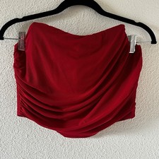 Bold strapless bustier Corset Dressy Date Party fancy women  s Large Red