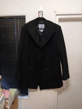 USN US Navy DSCP Men's Enlisted Pea Coat Black Peacoat Wool Quarterdeck 42XL