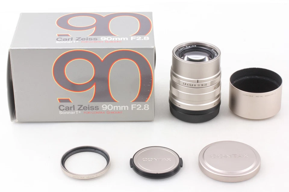 [ Top MINT in Box w/Hood ] Contax Carl Zeiss Sonnar T* 90mm F2.8 Lens From JAPAN - Image 3 of 4