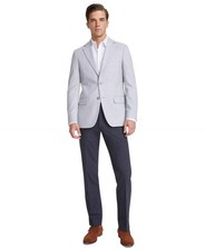 Tommy Hilfiger Mens Modern fit Sport Coat Blazer 40 R Light Grey Solid Stretch