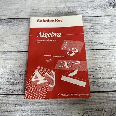 SOLUTION KEY Algebra, Structure and Method, Book 1 McDougal Littel