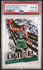 2020 PANINI REVOLUTION LIFTOFF! FRACTAL #2 JAYSON TATUM PSA 10