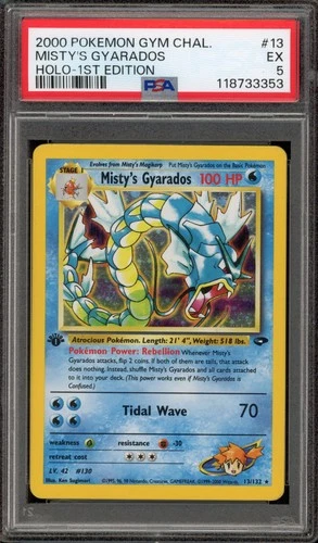 Pokemon Misty's Gyarados Gym Challenge 1st Edition Holo Rare #13 PSA 5