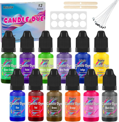 Candle Dye - 12 Colors Wax Melt Dye for Candles Making, Oil-Based Dye for Wax, H
