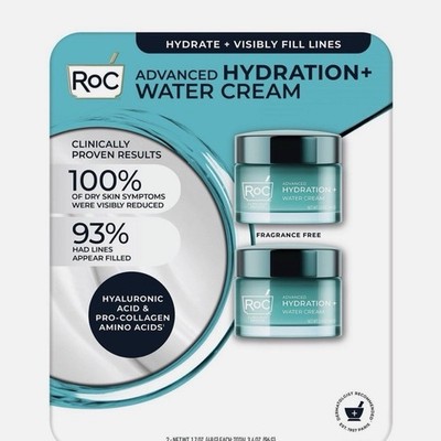 ROC Advanced Hydration + Water Cream 1.7 oz. 48g Each (Pack of 2)