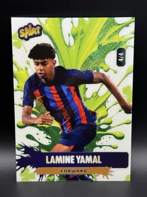 Wild Card Green Splat Lamine Yamal Soccer Serial Numbered /4 Spain World Cup