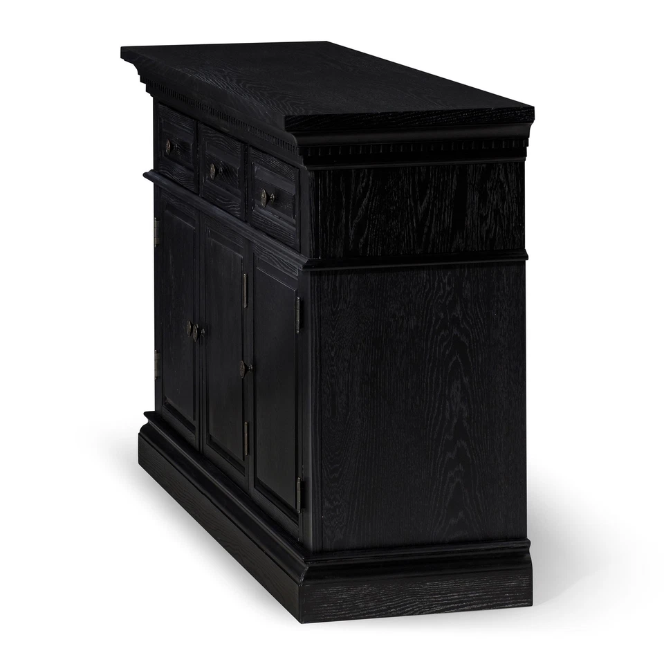Maven Lane Theo Traditional Wooden Sideboard in Antiqued Black Finish (Open Box) - Image 4 of 4