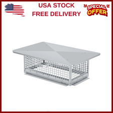 Chimney Cap 8x13/9x9/13x13/13x17 Inch Steel Fireplace Flue Caps w/Fine Mesh