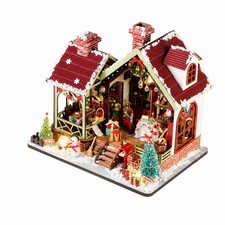 Diy Miniaturhaus mit Weihnachtsdekoration Beleuchtet f&uuml;r Bastler