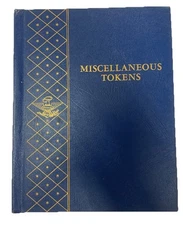 VINTAGE WHITMAN 9455 MISCELLANEOUS TOKENS BLUE COIN ALBUM EMPTY NO COINS