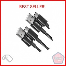 Anker Cable 2 Pack 3ft , USB A to USB C Cable for iPhone 17 Series,Samsung Gala