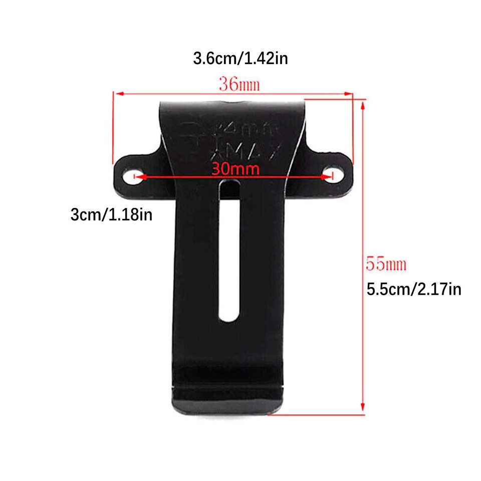 6-Pack Replacement Radio Belt Clips - Compatible With Kenwood TK208 TK308 & Baofeng BF888S Radios