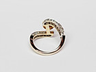 SPARKLY 18k Gold Pave' Bypass Natural Fancy Yellow & White Diamond Ring Sz 5.25 — photo 9