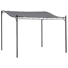 Outsunny 10' x 10' Steel Outdoor Pergola Gazebo, Patio Canopy