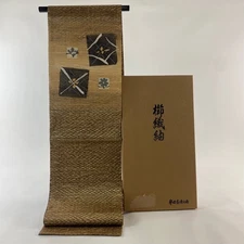 Excellent bag belt drum pattern pure silk Used BUYS-0