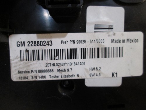 🇺🇸 2013 EQUINOX RADIO INFO INFORMATION DISPLAY SCREEN RECEIVER CLIMATE CONTROL - Picture 13 of 14