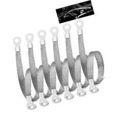 6 PCS Universal Automotive Braided Copper Ground Strap, 12 Inch Engine Ground...