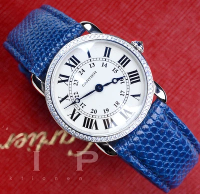 CARTIER RONDE LOUIS DAMENUHR 18K/750 GOLD UHR ORIGINAL DIAMANTEN BESATZ WR000251 - Bild 1 von 4