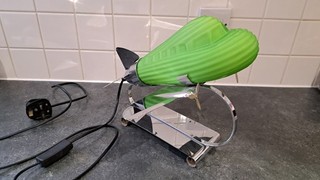 Vintage Art Deco Style Dakota Dc _3 Aeroplane Chrome And Glass Lamp