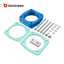 BEVINSEE Throttle Body Spacer Kit Blue For Infiniti For Nissan VQ35DE Engines