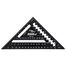 Johnson Hardware 1904-0700 7 in. Black Anodized Finish Easy-Read Rafter Square