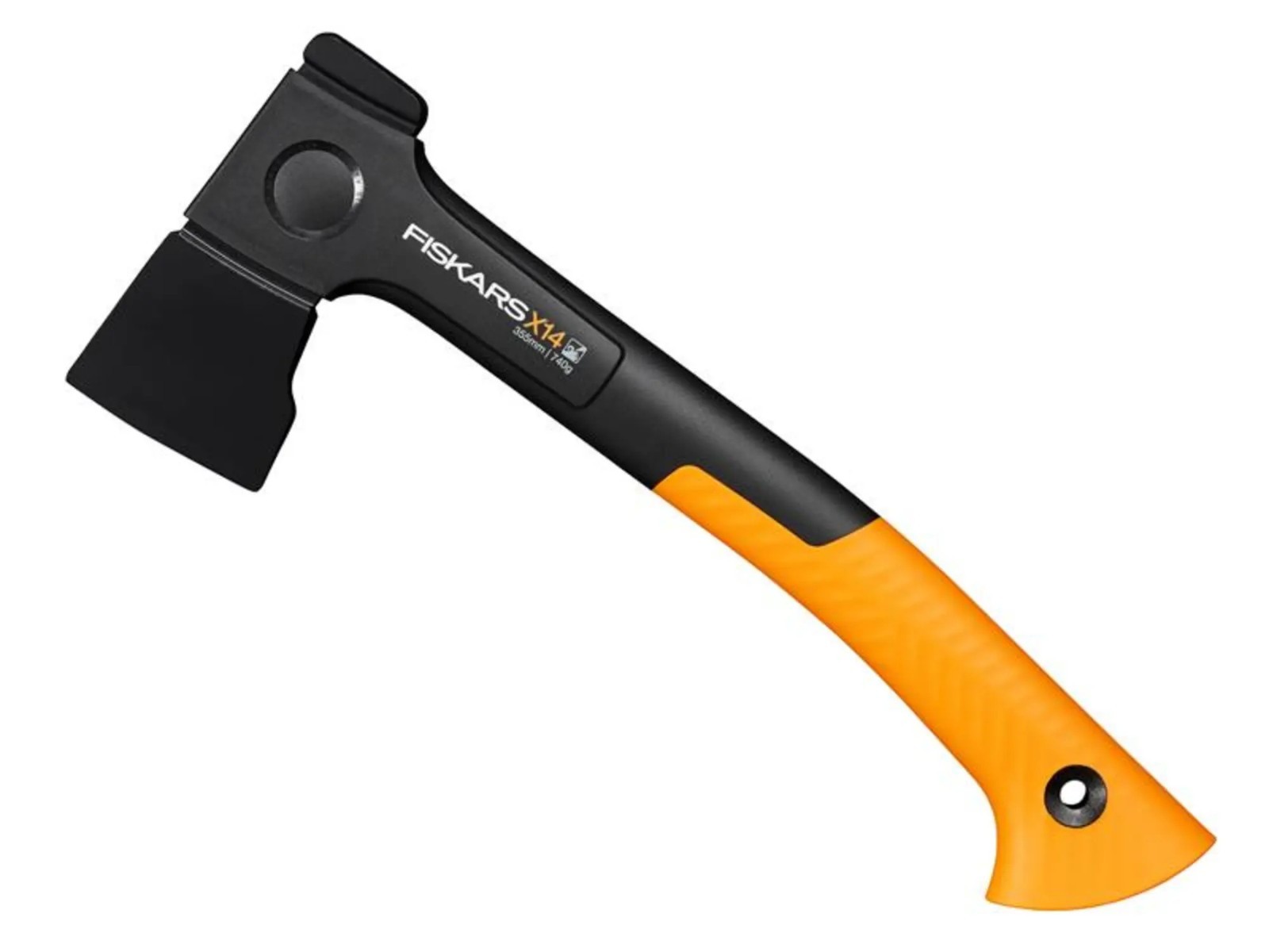 FISKARS X14 Universal Axe 355mm Compact Chopping Hatchet Wood Cutter