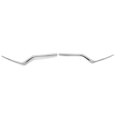 Chrome Trim Grille Headlight Molding Trim For 2017-2019 18 Honda CRV CR-V Pair