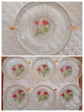 Set Ciotola + 6 Coppette Dessert Macedonia Vintage Anni '80