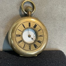 Orologio da tasca vintage 18k Half Hunter funzionante 95,7g