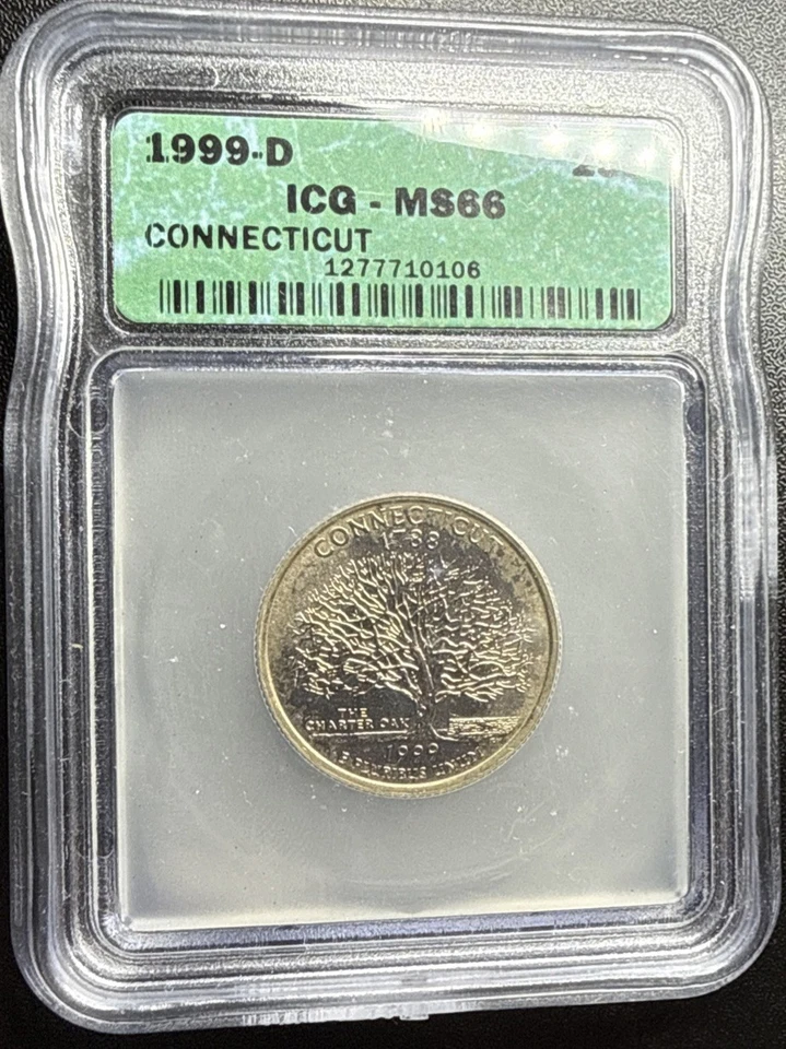 1999-D Washington State Quarter Connecticut MS67 ICG - Image 2 of 4