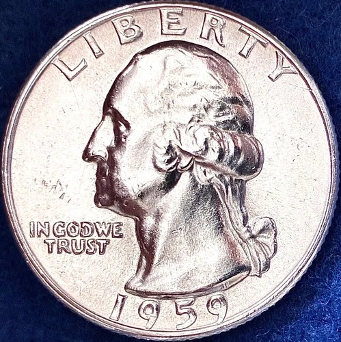 1959-D Washington Silver Quarter Ch BU++