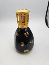 VTG Lamp Berger Limoge Artoria Blue w/Gold Trim France