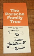 SET OF 3 PORSCHE BROCHURES PORSCHE FAMILY TREE 1948-77,78,80 4 X 9 SOFTBOUND 