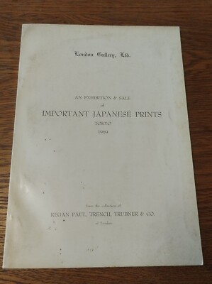 Exhibition and sale important Japanese Prints 1969 Tokyo Paul Trench Trubner