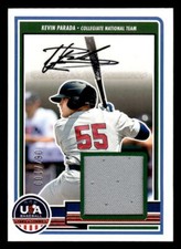 2023 Panini USA Baseball Collegiate National Team Auto Relic Kevin Parada /100