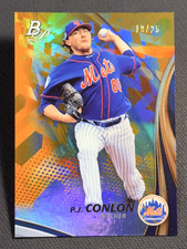 2017 Bowman Platinum ORANGE FOIL REFRACTOR ROOKIE P.J. Conlon 19/25