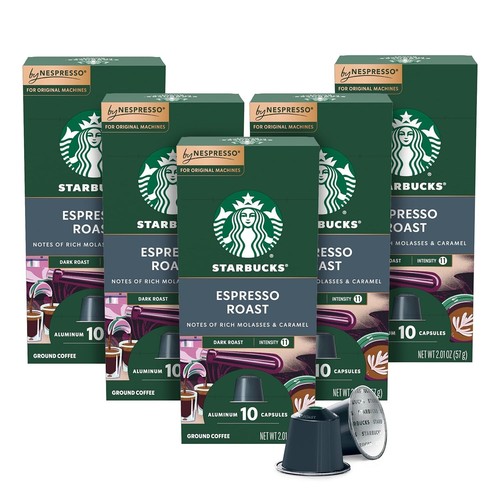 Cafeteras Starbucks de Nespresso 50 cápsulas de una sola porción tostadas medianas/oscuras - Imagen 23 de 43