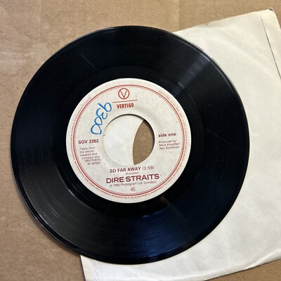 Dire Straits So Far Away/Going Home Theme From Local Hero VeRtIGo 45 1984