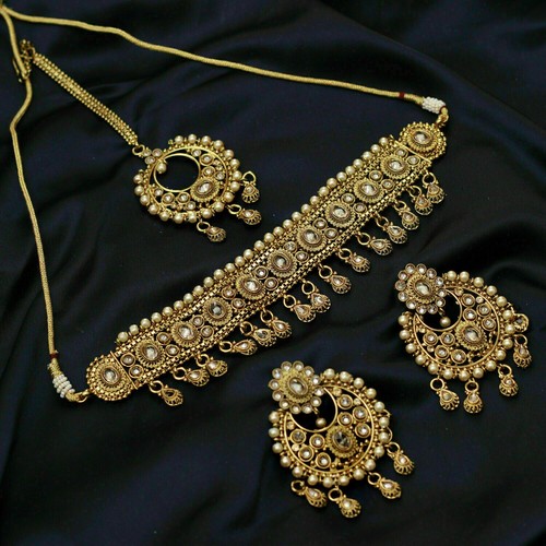 Bollywood Indian Antique Gold Choker 