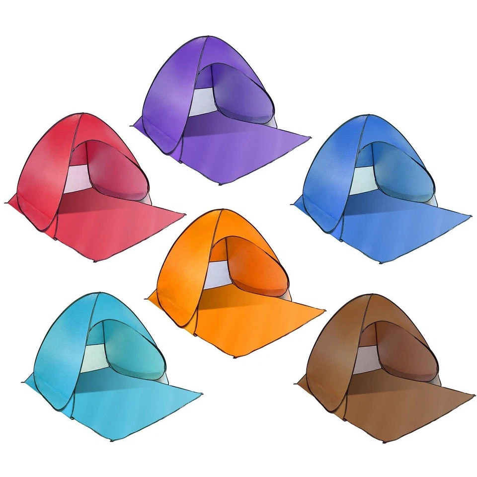 Pop Up Tent Anti-UV Sun Cover Beach Shade Shelter Beach Camping Waterproof Tent - Image 2 of 4