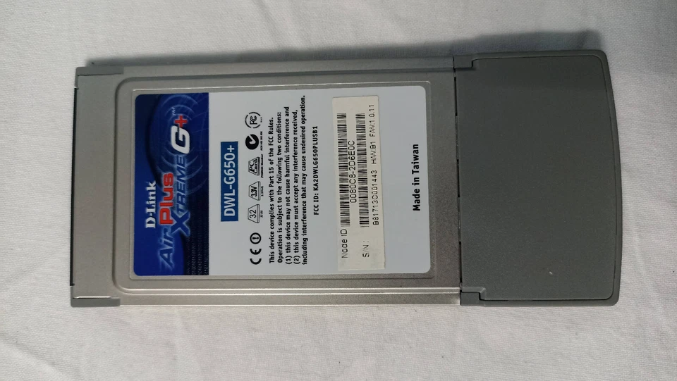 D-Link AirPlus Xtreme G+ DWL-G650+ High-Speed 2.4GHz Wireless Cardbus Adapter - Image 4 of 4