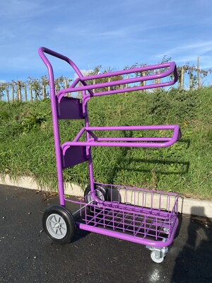 3 Ebenen Sattel und Zaumzeug Gestell Schiebewagen Schwerlast - Lila