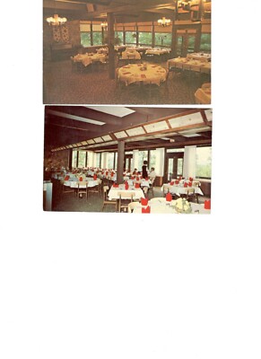 2 Unsent Carter Cave State Park Dining Room Postcards, Olive Hill KY