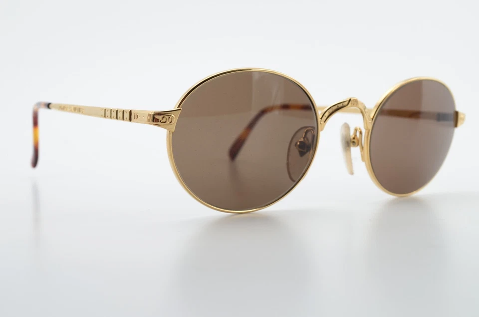 JUNIOR GAULTIER by JPG Sonnenbrille 57-3173 22KGP Gold Brown Oval Vintage + Case - Bild 2 von 4