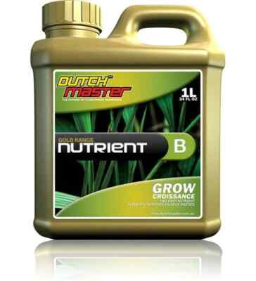 Dutch Master Nutrient B Grow Gold Range 1L